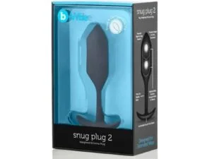COTR Inc. b-Vibe Snug Plug 2 Weighted Silicone Anal Plug Black - Discreet and Comfortable Wear