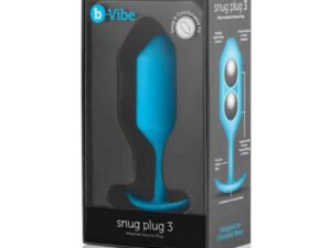COTR Inc. b-Vibe Snug Plug 3 Weighted Silicone Anal Plug in Teal (Part #BV-009 TL)