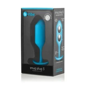 COTR Inc. b-Vibe Snug Plug 3 Weighted Silicone Anal Plug in Teal (Part #BV-009 TL)
