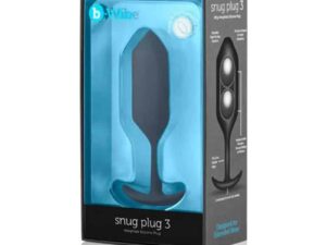 COTR Inc. b-Vibe Snug Plug 3 Weighted Silicone Anal Plug Black (Part Number BV-009 BLK)