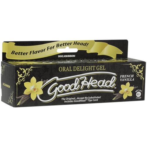 Doc Johnson GoodHead Oral Delight Gel 4 oz Tube French Vanilla – Tasty Oral Sex Enhancer