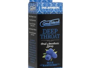 Doc Johnson GoodHead Deep Throat Spray Blue Raspberry – 2 fl oz Oral Stimulation Enhancer