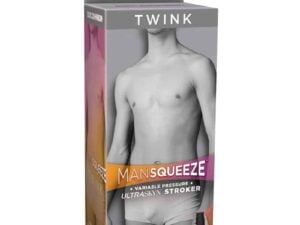 Doc Johnson Man Squeeze Twink Ass Vanilla – Lifelike Male Masturbator with Adjustable Suction and Discreet Storage Case