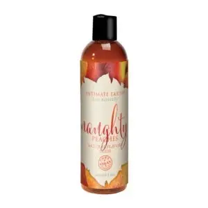 Intimate Earth Naughty Nectarines Natural Flavors Glide – 2 oz Edible Lubricant by New Earth Trading LLC