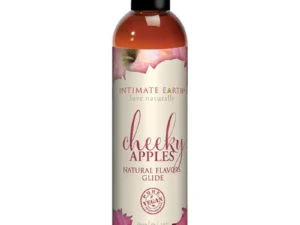 Intimate Earth Cheeky Apples Pleasure Glide 60 ml – Organic Flavored Water-Based Lubricant with Aloe and Goji
