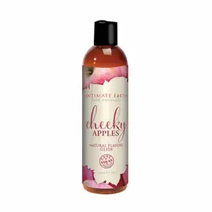 Intimate Earth Cheeky Apples Pleasure Glide 4 oz – Organic Flavored Water-Based Lubricant
