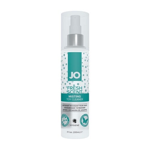 System Jo JO Misting Toy Cleaner 4 oz. – Gentle, Fast-Acting Toy Sanitizer with Fresh Scent