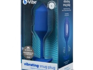 COTR Inc. b-Vibe Vibrating Snug Plug 4 Rechargeable Weighted Silicone Anal Plug Navy