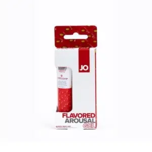 System Jo Sweet Berry Heat Flavored Arousal Gel 0.34 oz. – Water-Based Clitoral Stimulator with Ripe Strawberry Flavor