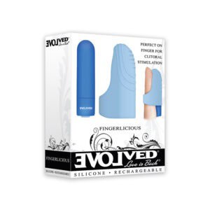 Evolved Fingerlicious Rechargeable Silicone Finger Vibrator Blue (Part Number EN-RS-4500-2)