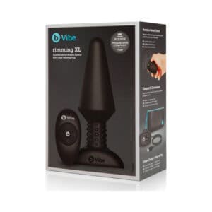 COTR Inc. b-Vibe Rimming XL Rotating & Vibrating Remote Control Plug - Black