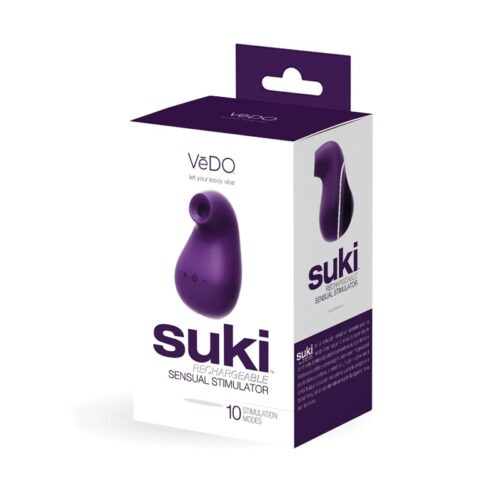 Savvy Co. Vedo Suki Sonic Suction Rechargeable Vibrator in Deep Purple (Part No. VI-F0713)