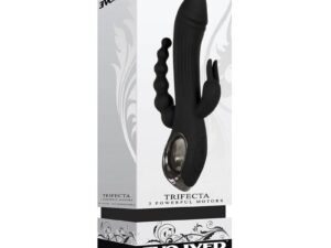 Evolved Trifecta Rechargeable Triple Stimulation Silicone Rabbit Vibrator Black (Part Number: EN-RS-5828-2)