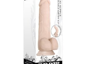 Evolved Real Supple Girthy Poseable 8.5 Inch Realistic Dildo with Balls – Beige