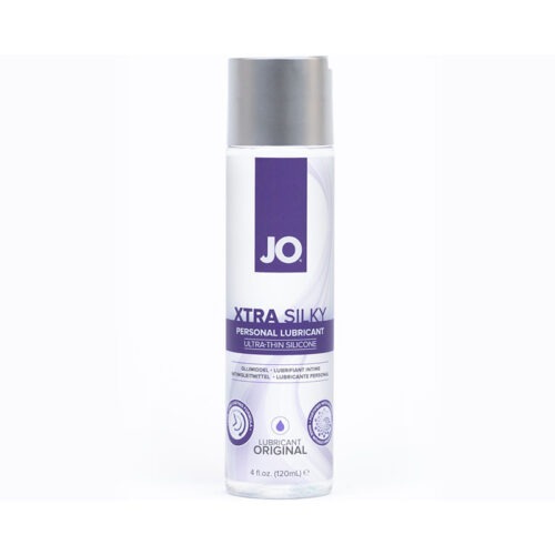 System Jo JO Xtra Silky Silicone Lubricant 4 oz. – Long-Lasting, Moisturizing, Water-Resistant Formula