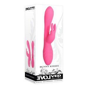 Evolved Bunny Kisses Rechargeable Silicone Rabbit Vibrator - Pink