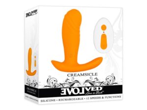 Evolved Creamsicle Rechargeable Remote-Controlled Silicone G-Spot and Prostate Massager in Orange