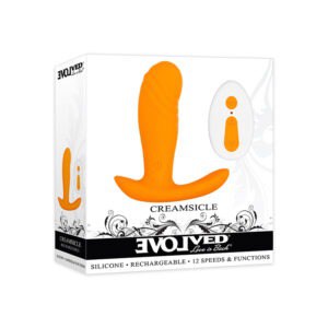 Evolved Creamsicle Rechargeable Remote-Controlled Silicone G-Spot and Prostate Massager in Orange