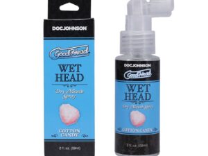 Doc Johnson GoodHead Juicy Head Dry Mouth Spray Cotton Candy 2 fl oz – Oral Sex Enhancer and Breath Freshener