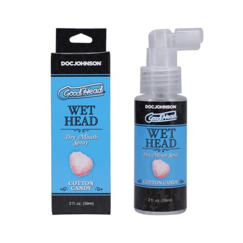 Doc Johnson GoodHead Juicy Head Dry Mouth Spray Cotton Candy 2 fl oz – Oral Sex Enhancer and Breath Freshener