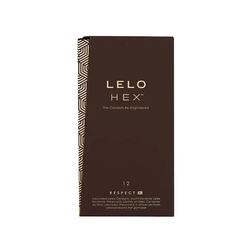 LELO HEX Respect XL Lubricated Latex Condoms - 12 Pack