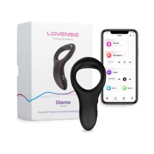Lovense Diamo Bluetooth Remote-Controlled Vibrating Cockring with Body-Safe Silicone