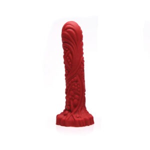 Tantus Groove Textured Dildo True Blood Red – 7 Inches Length, 1.6 Inch Diameter