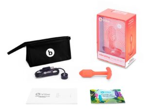 COTR Inc. b-Vibe Vibrating Snug Plug 1 Rechargeable Weighted Silicone Anal Plug in Orange