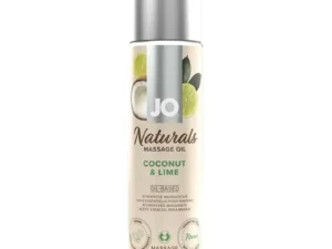 System Jo JO Naturals Massage Oil Coconut & Lime – 4 oz. for Nourishing Skin & Sensual Experience