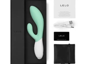 LELO INA 3 Rechargeable Dual Stimulator Seaweed – Body-Safe Silicone Vibrator with 10 Modes and Enhanced Power