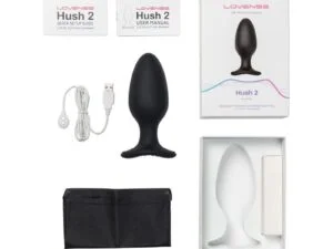 Lovense Hush 2 Bluetooth Remote-Controlled Vibrating Butt Plug – 2.25-inch Diameter