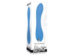 Evolved Blue Crush Rechargeable Silicone G-Spot Vibrator - Blue
