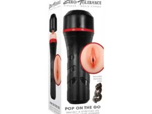 Evolved Zero Tolerance Pop On The Go Realistic Vagina Stroker Beige - Compact and Waterproof Male Masturbator