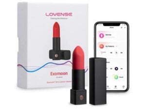 Lovense Exomoon Bluetooth Mini Lipstick Vibrator - Discreet and Powerful Portable Vibe