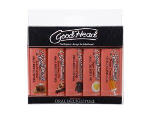 Doc Johnson GoodHead Oral Delight Gel Dessert 5 Pack - 1 oz. Flavored Edible Oral Sex Enhancer
