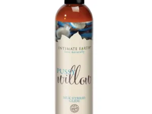 Intimate Earth Pussy Willow Silk Hybrid Lubricant 8 oz – Water & Silicone Blend with Organic Licorice Root