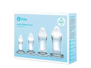 COTR Inc. b-Vibe 4-Piece Glass Anal Dilators Set for Comfortable Anal Training