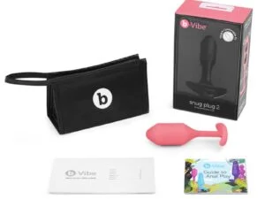 COTR Inc. b-Vibe Snug Plug 2 Weighted Silicone Anal Plug Coral