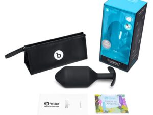 COTR Inc. b-Vibe Snug Plug 7 Weighted Silicone Anal Plug Black - 4XL for Deep Prostate Stimulation