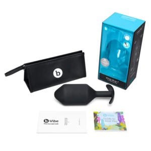 COTR Inc. b-Vibe Snug Plug 7 Weighted Silicone Anal Plug Black - 4XL for Deep Prostate Stimulation