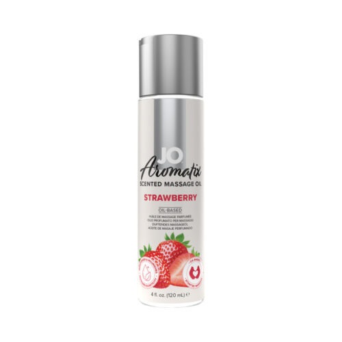 System Jo Aromatix Strawberry Scented Massage Oil - 4 oz.