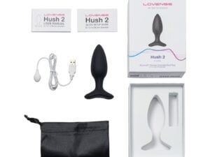 Lovense Hush 2 Bluetooth Remote-Controlled Vibrating Butt Plug - 1.5 Inch Diameter