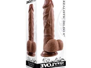 Evolved Realistic 8-inch Dildo with Balls – Brown, Part Number EN-DD-0143-2