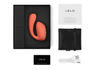 LELO IDA WAVE Rechargeable Dual Stimulator Coral Red – App-Connected G-Spot and Clitoral Massager