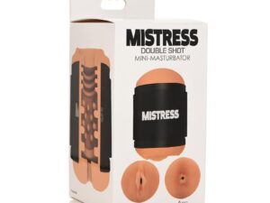 Mistress Double Shot mini masturbator in its retail box