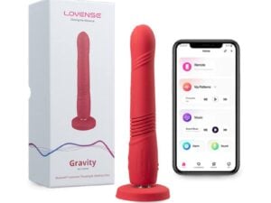 Lovense Gravity Thrusting and Vibrating Remote Control Dildo with Suction Cup
