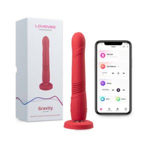 Lovense Gravity Thrusting and Vibrating Remote Control Dildo with Suction Cup