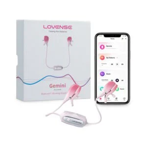 Lovense Gemini Bluetooth Rechargeable Vibrating Nipple Clamps with App Control
