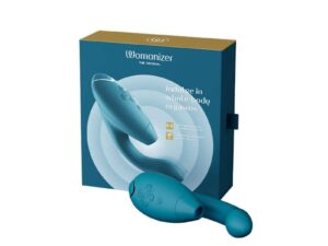 We-Vibe Womanizer Duo 2 Rechargeable Dual Stimulation Pleasure Air and G-Spot Vibrator Petrol