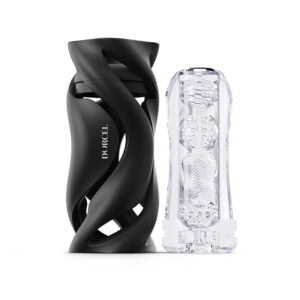 Lovely Planet USA Dorcel Deep Blow Black & White Masturbator Set with Interchangeable Sleeves